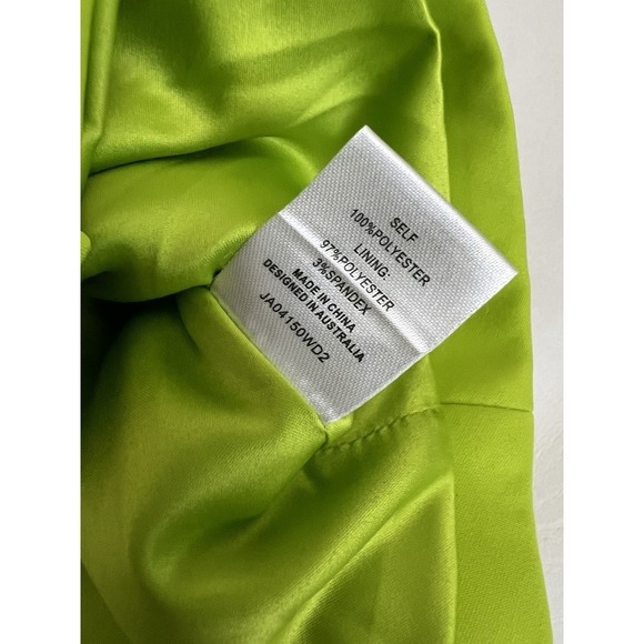 Meshki Luella Neon Green Women's Skirt Suit Cropped Blazer Small Casual Party - Picture 9 of 16